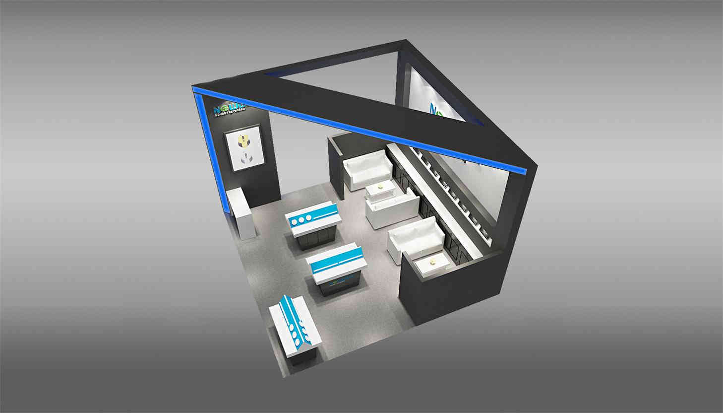 深圳利新聯(lián)電子有限公司深圳展臺(tái)設(shè)計(jì)效果圖